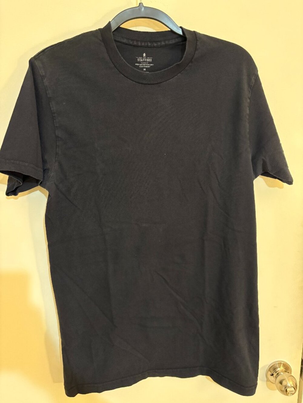 Stafford Classic Fit Premium Performance Heavyweight Tee Black Size M